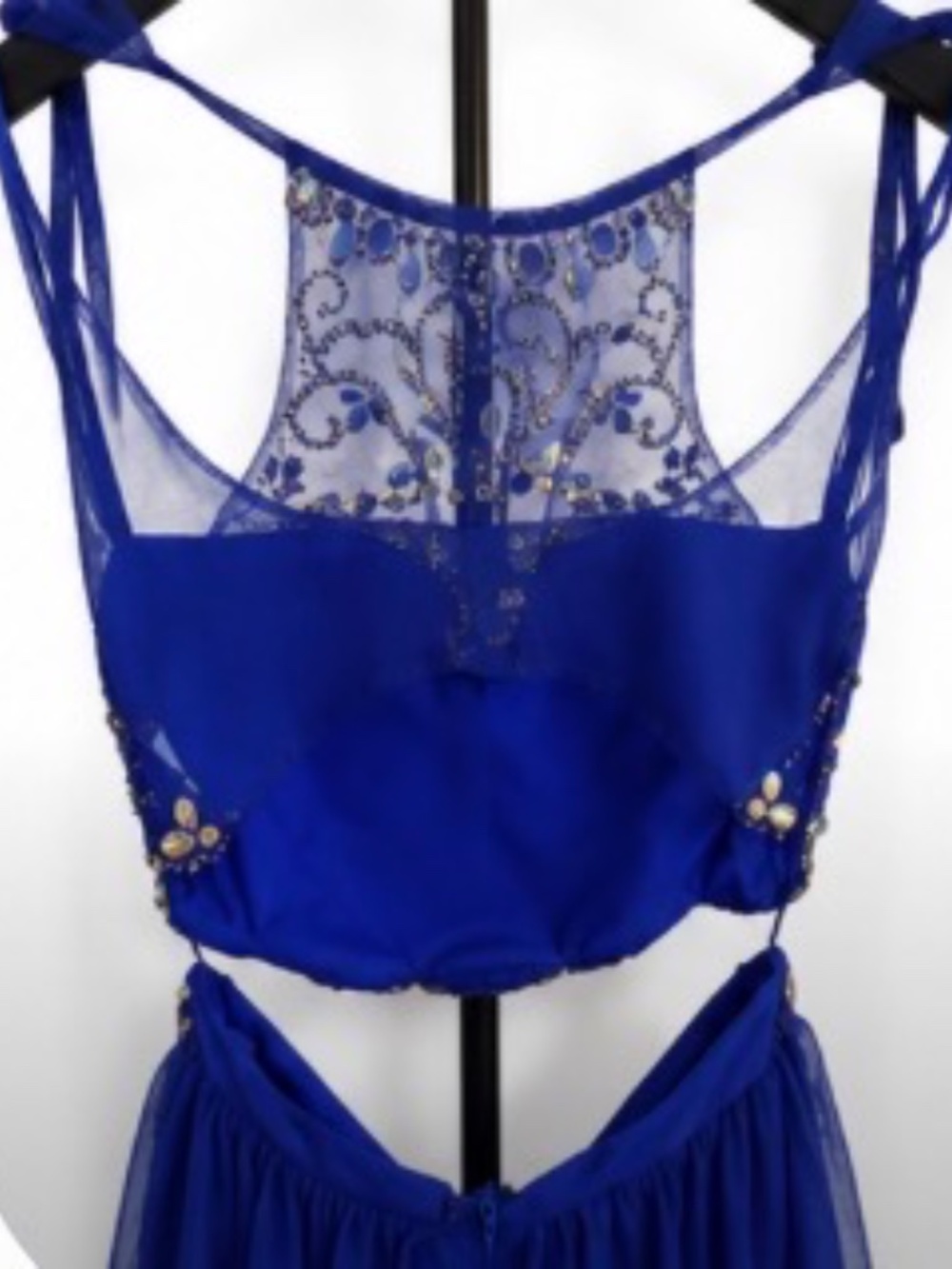 Blondie Nites by Mary Ellen Royal Blue Two-Piece Formal Dress | Size 3 - Picture 4 of 7